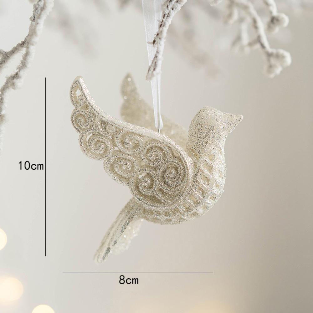 Glitter Angel Fairy Pendant Plastic Xmas Tree Hanging Ornaments DIY Xmas Home Decoration