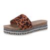 Sandals Slippers Female 2026 Summer Fashion Rhinestone Suede Flat With Muffin Bottom Outside Wear A Word Slippers