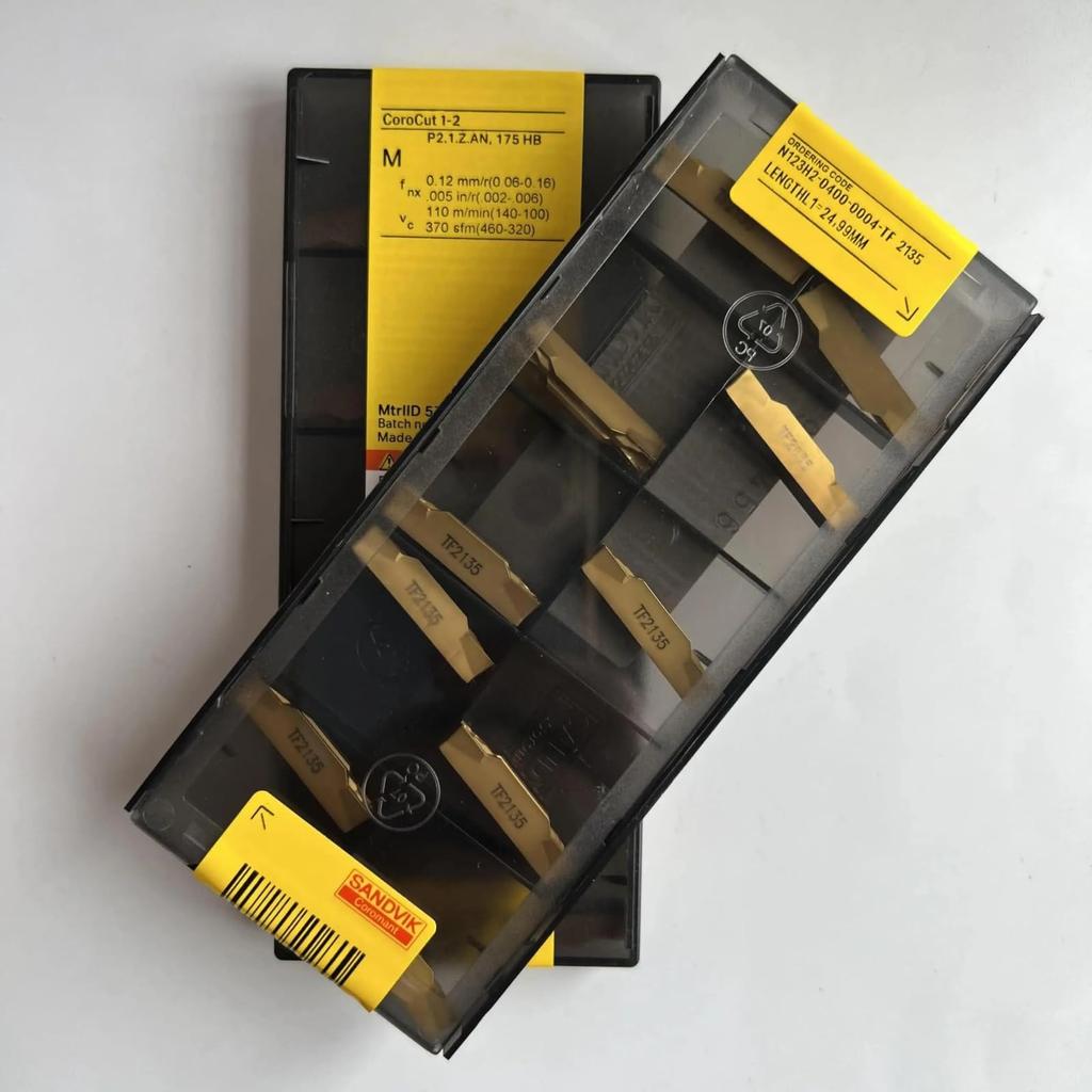 Original Sandvik / N123H2-0400-0004-TF 2135 / CNC lathe carbide blade 10 PCS
