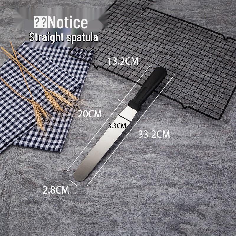 ZISIZ Stainless Steel Cake Decorating Offset Spatula