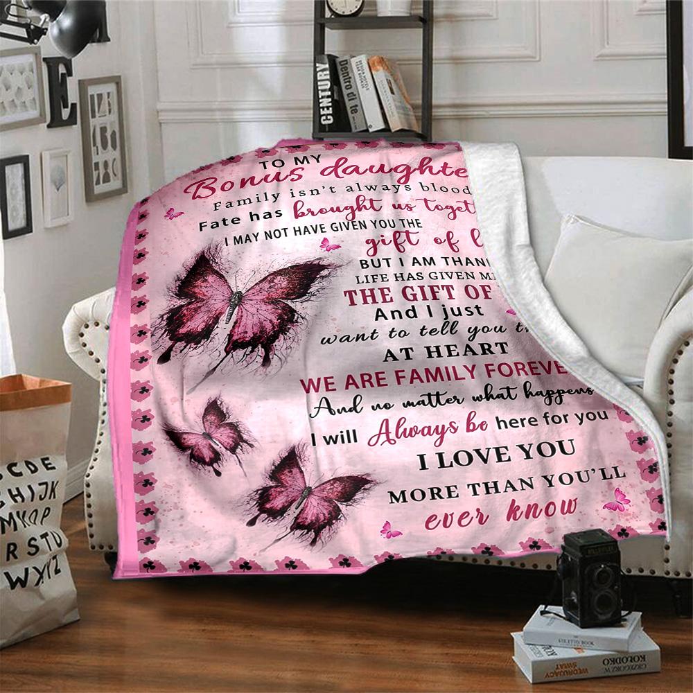 Pink butterfly Cozy Blanket Warmthful Decor Suitable for Sofa Couch Office Bed Picnics Ideal for All Seasons Stylish Decor Ideal Gift Y33