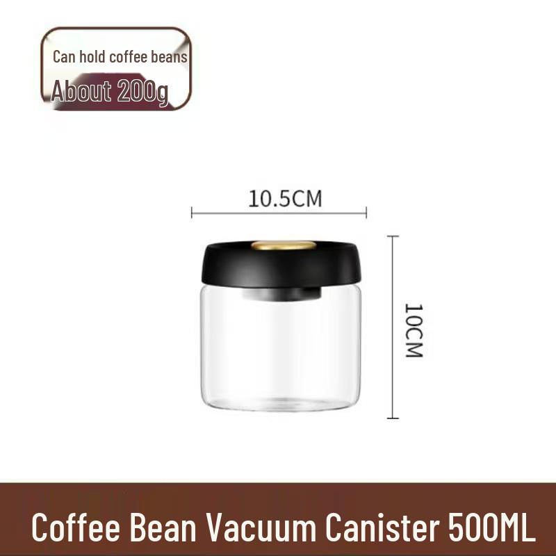 Vacuum-Sealed Moisture-Proof Glass Coffee Storage Jar
