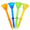 10 PCS Plastic Golf Tees PC Durable Golf Tees With Stability For Friction Side Spin Reduction Yellow Orange Green Blue