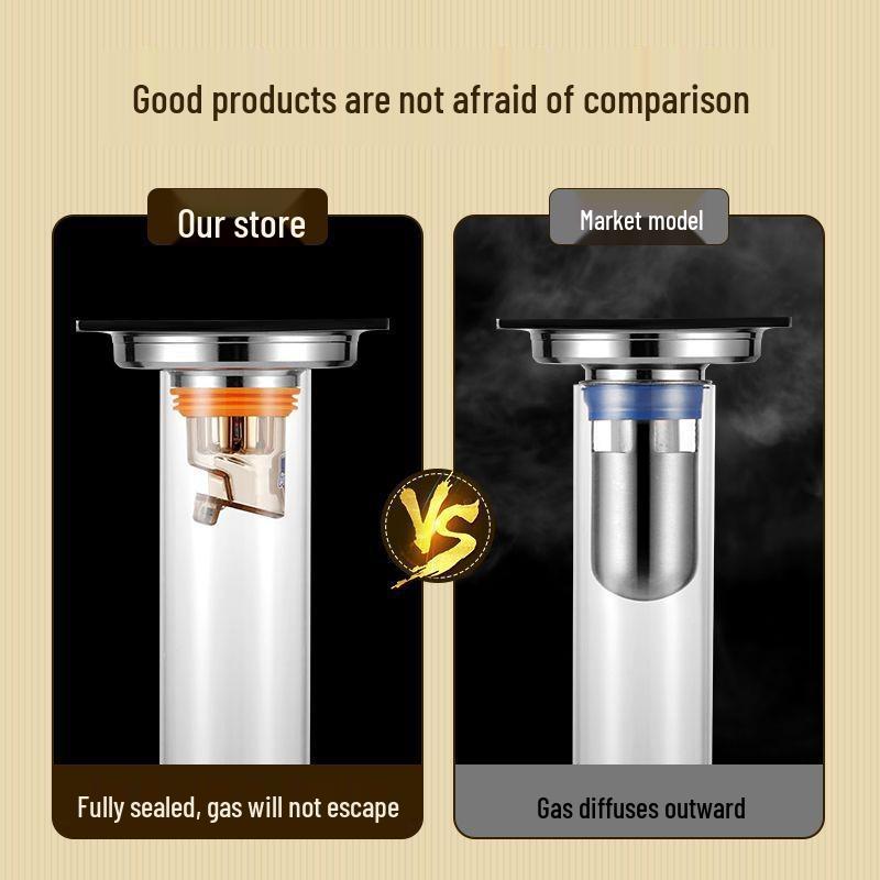 Universal Anti-Odor Floor Drain Core: Anti-Backflow, Anti-Clogging, Insect-Proof, Quick Drainage for Toilets & Bathrooms.