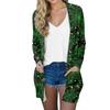 Women's Fashion Casual Comfortable Halloween Printed Mid-Length Cardigan With Pockets Jacket