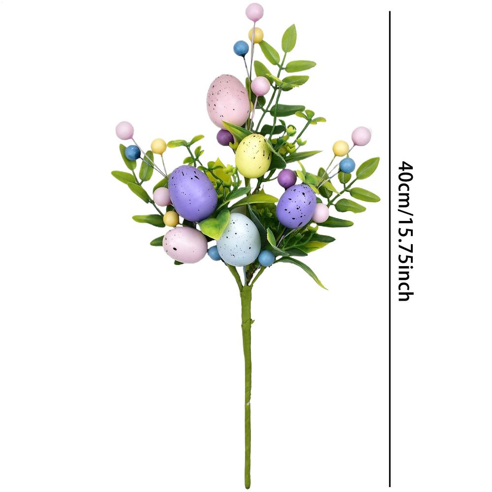 

Artificial Easter Flowers Festive Spring Stem Decorations Artificial Easter Spray Vine for Party Floral Arrangement Vase Table