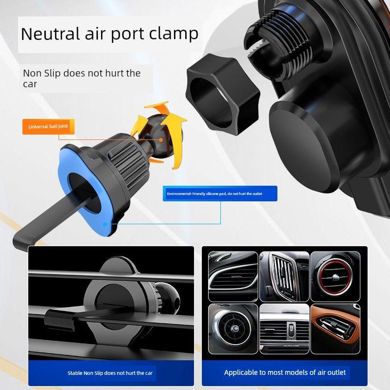 Car Mobile Phone Bracket Three-Axis Linkage Double Sensor Automatic Opening and Closing Luminous Wireless Charger Car Phone Holder