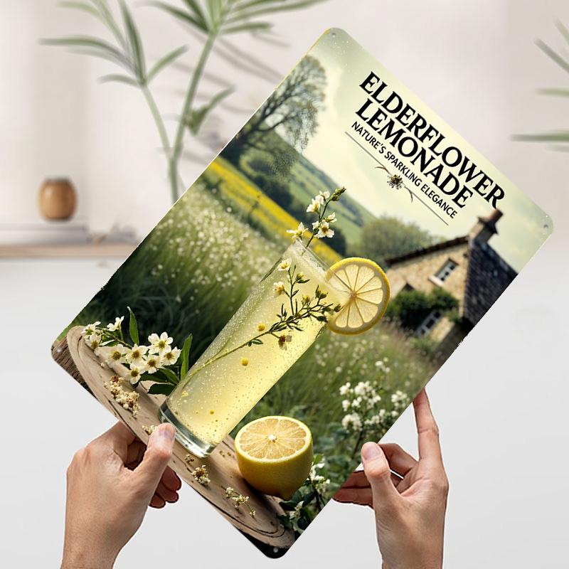 

Vintage Inspired Elderflower Lemonade Metal Poster Customized Wall Art Retro Vintage Tinplate Signs for Garage Decorations Decor 20x30cm（7.8x11.8inch）