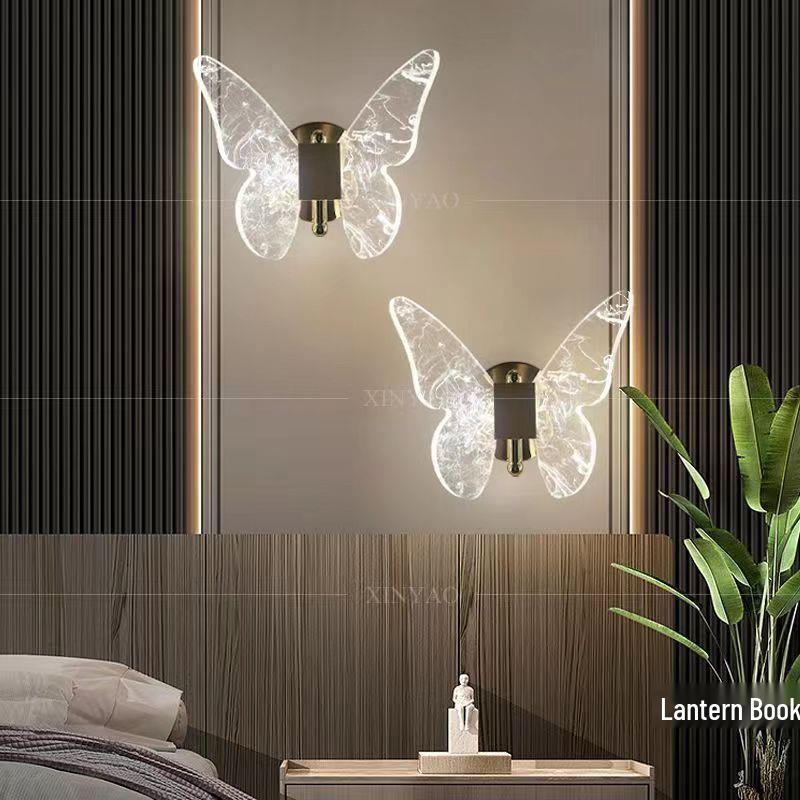 Modern Luxury Nordic Butterfly Wall Light - Minimalist Design for Corridor, Hotel, Bedroom, or TV Wall