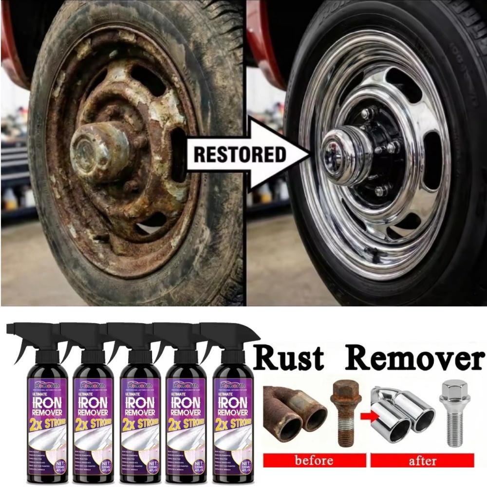 Powerful Car Rust Removal Spray Kit Metal Polishing Spray Powerful Rust Stain Removal Cleaning Spray Quick Rust Dissolving Agent 1Pcs