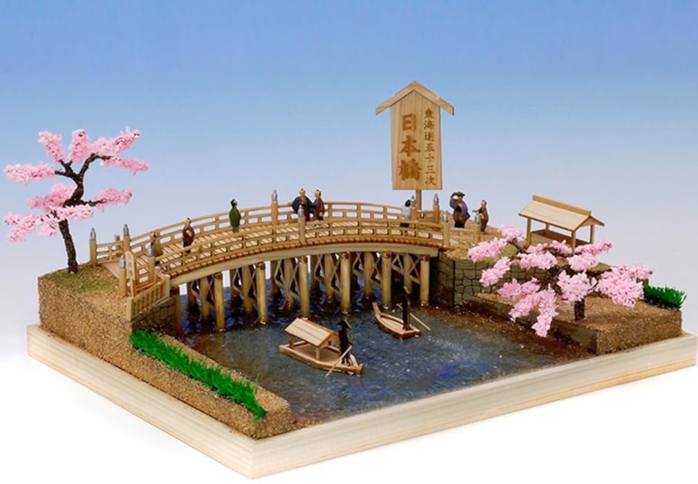 Woody Joe Stations of the Wooden Model Assembly Kit Fifty-three Tokaido Nihonbashi, (Diorama)