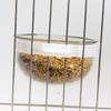 Bird Feeding Bowl Detachable Transparent Bowl Plastic Food Cup For Cage Convenient Hanging Seed Water Feeder for Parrots
