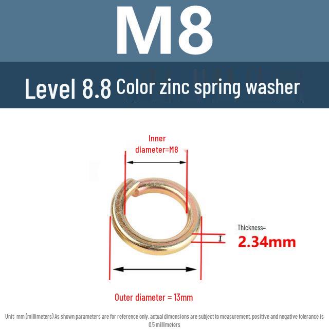 Yigu Zinc-Plated M5-M24 Carbon Steel Spring Washer 