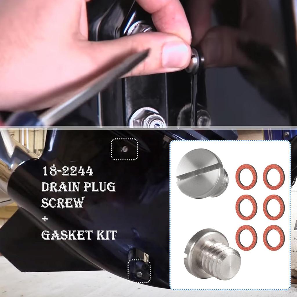 Bomba de Óleo da Engrenagem da Unidade Inferior e Kit de Parafuso de Dreno e Junta 18-2244 Adequado para Mercury/Mercruiser #1/ MR/R/Alpha/Alpha I Gen II