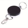 1pc Retractable Key Holder, Heavy Duty Metal Key Reel Badge Holder Telescopic Rope Pull Key Chain Keychain Card Holder With Belt Clip