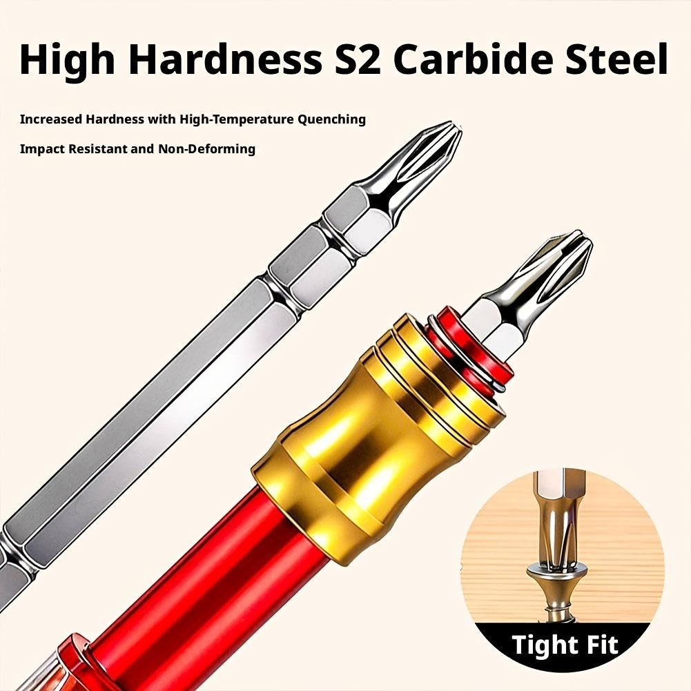 Magnetic Screwdriver Bit Holder with Depth Adjustment and Hexagonal Shank, Quick-Change Drill Adapter for Woodworking, Carpenter
