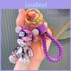 Elegant High-end Plated Rhinestone Bear Keychain Fashionable Car Accessory For Women