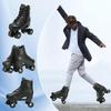 Chaussures de Sport pour Patinage Extérieur Cuir PU Patins à Roulettes Chaussures de Patinage Patins Quad Baskets Débutant Hommes Femmes Chaussures de Patinage à Roulettes