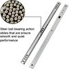 Metal 12 inch Drawer Slides, Ball Bearing Two Way Slide Track Rail 0.7 inch Wide 1 Pair
