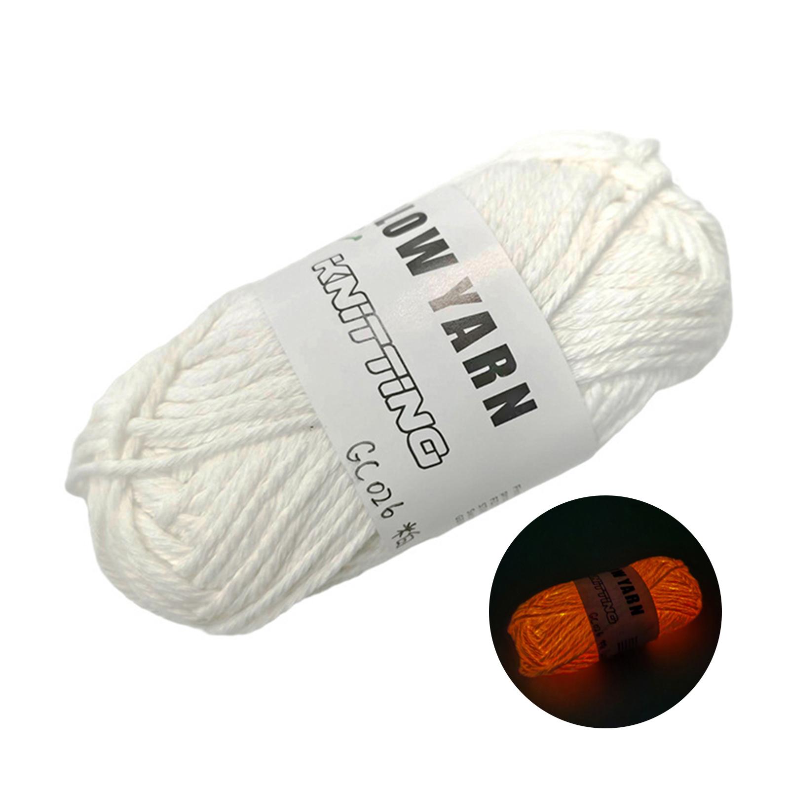 

1 Roll Luminous Yarn Knitting Wool Yarn Glow In The Dark Luminous Cotton Yarn 53m Crochet Glowing Yarn For Sweater Hat Knitting белый