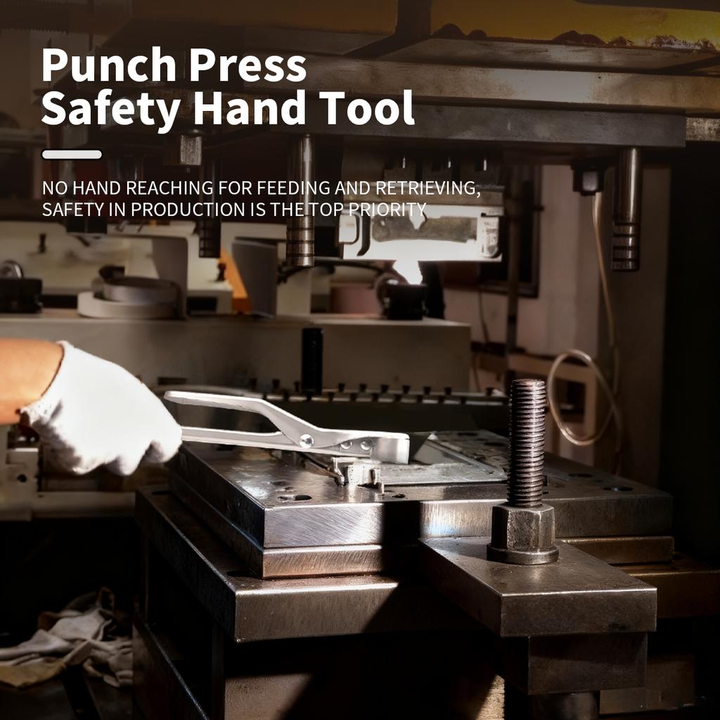 Punch Press Safety Hand Plier Punch Accessories Suction Cup Stamping Security Handle Strong Magnetic Claw Pick Up Forceps Tool