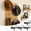 4 Pieces Wall Mounted Hat and Key Organizers Easy Installation Cowboy Hats Hanger Storage Rack for Hallway or Bathroom