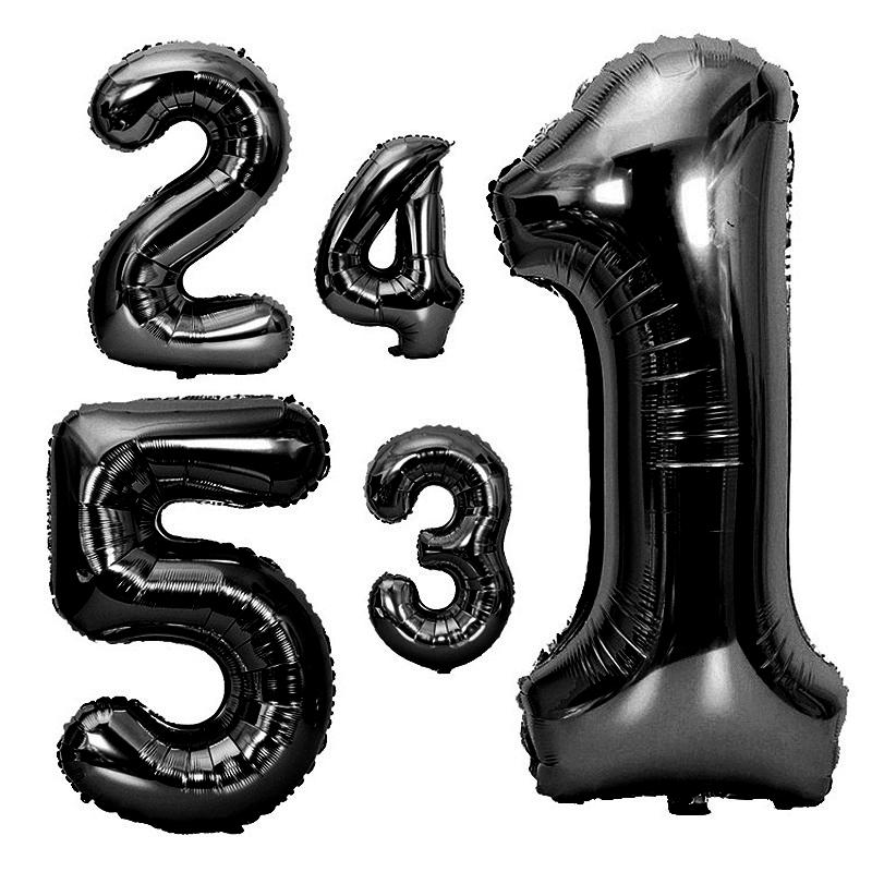 40palcové Duhové Fóliové Balónky s Čísly 0-9 Všechno Nejlepší k Narozeninám Svatba Party Dekorace Dospělý Barevný Héliový Balón Globos Dětský Dárek