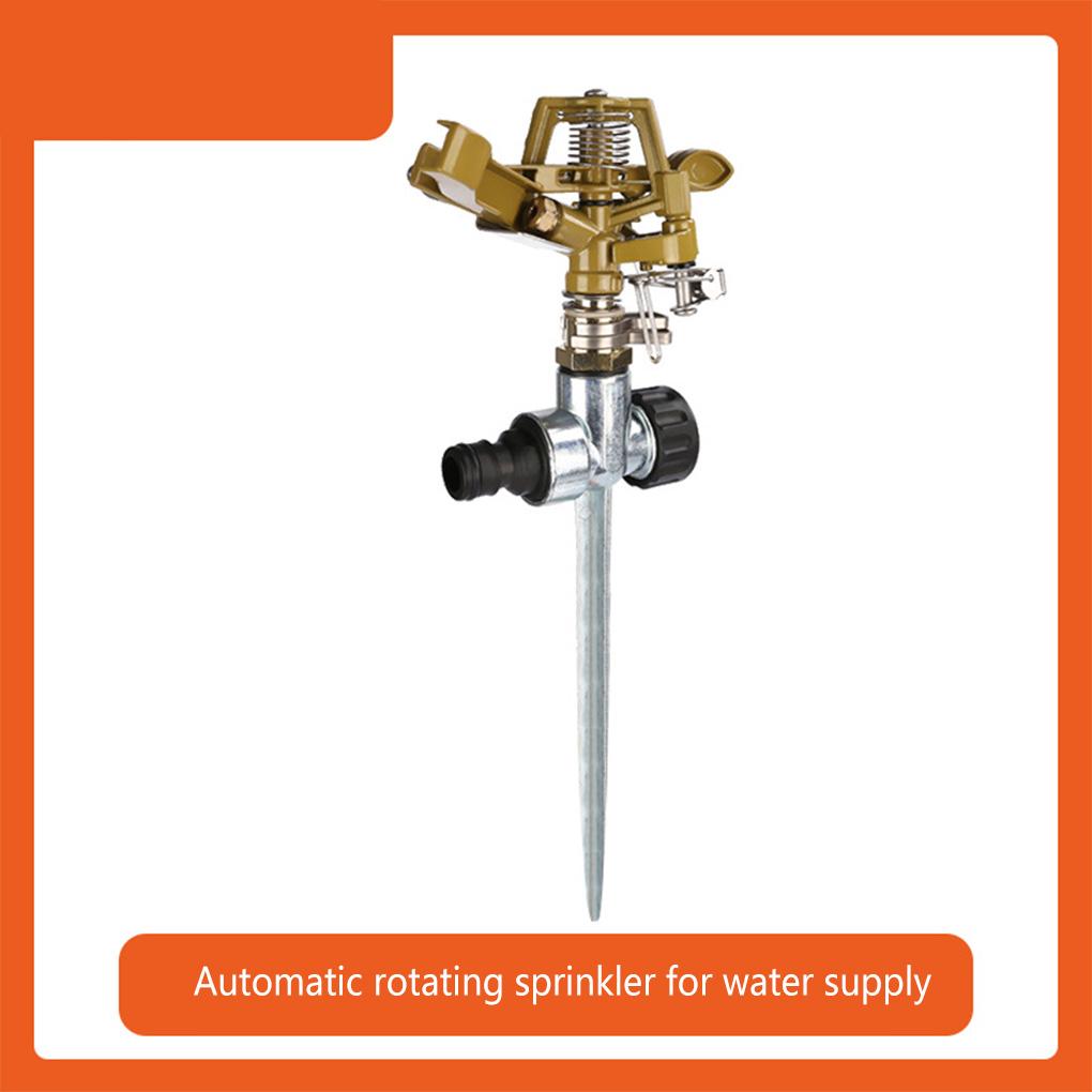 Pulverizator de apă pentru gazon de grădină rotativ 360° Aspersor de udare reglabil Aspersoare de grădinărit din aliaj de zinc pentru parcul cu sere
