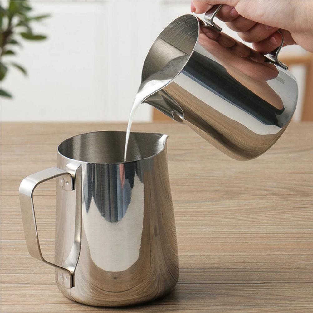 100/150/350/600ml Kaffee Milchaufschäumkännchen Latte Art Milchaufschäumer Kännchen Edelstahl Messkännchen Topf Kaffeezubehör