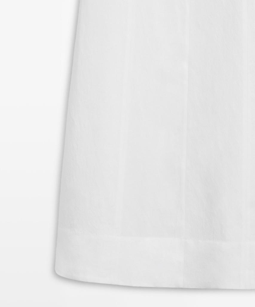Masimodutti Linen Off-Shoulder Midi Dress
