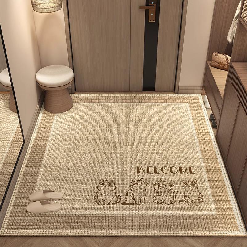 2025 Wash-Free Wipeable Doormat: Large Cuttable Entryway Mat with High-End Feel