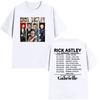 Rick Astley Reflection Tour 2026 Camisetas Estampadas Unisex Hip Hop Vintage Algodón Manga Corta Ropa de Moda Casual Camiseta Y2K