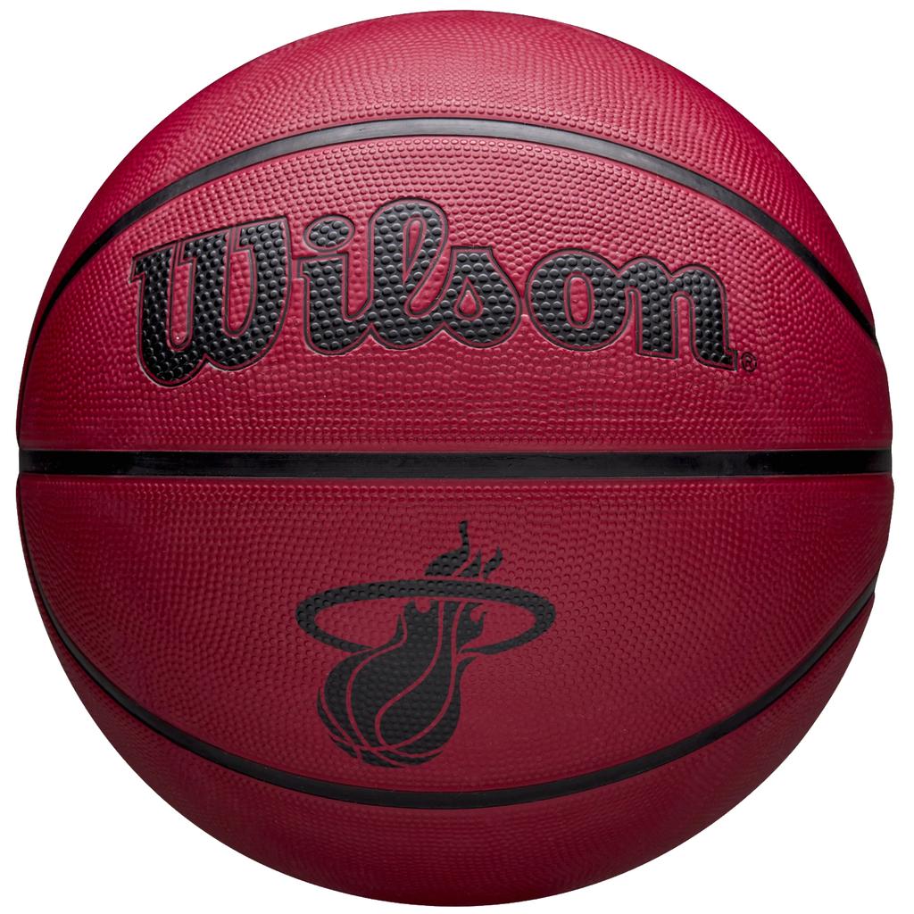 Wilson NBA Team Tribute Solid Miami Heat Ball, Unisex Red Basketball