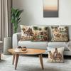 1,4 Pcs Desert Exotic Theme Single-Sided Printed Pillowcase Cushion Cover,Suitable For Living Room,Bedroom,Car Decoration