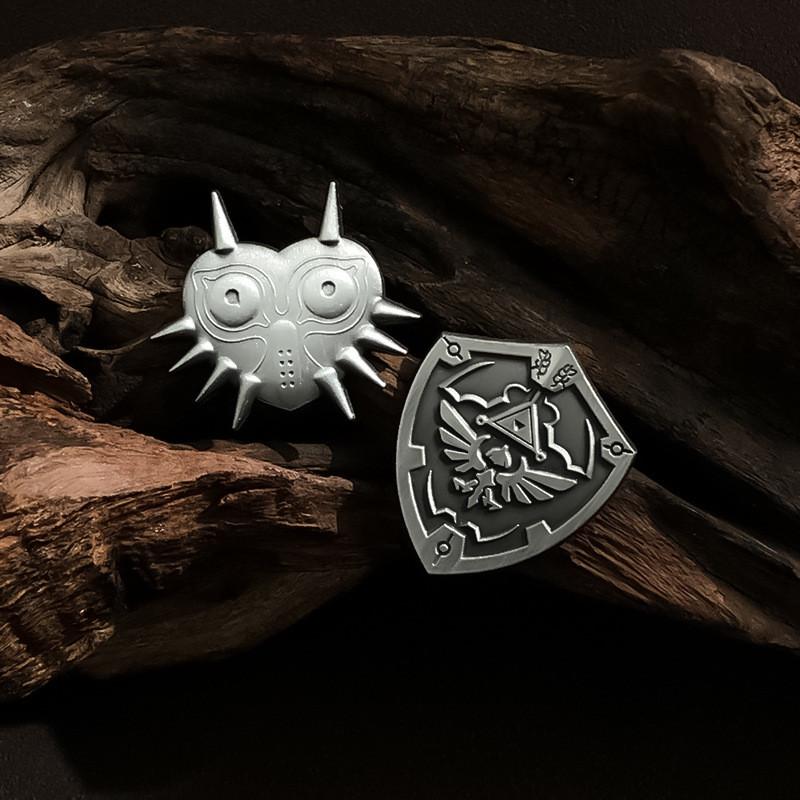 Shield Whimsical Alloy Badge Brooch With Cartoon Design For Contemporary Lovers Fashion