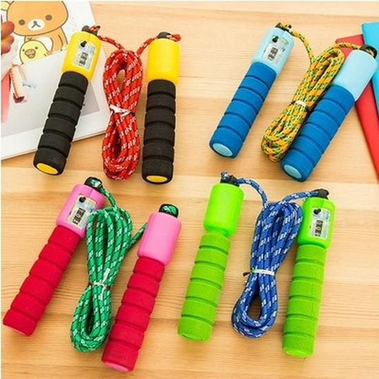 Adjustable Counting Jump Rope with Sponge Handle for Fitness and Outdoor Sports