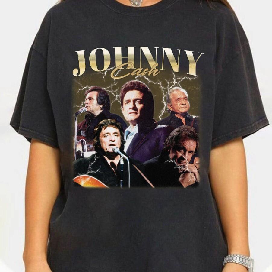 

Johnny Cash Vintage Shirt Country Music T-Shirt Unsiex Gift For Family And Fri Unisex T-Shirt XXXL