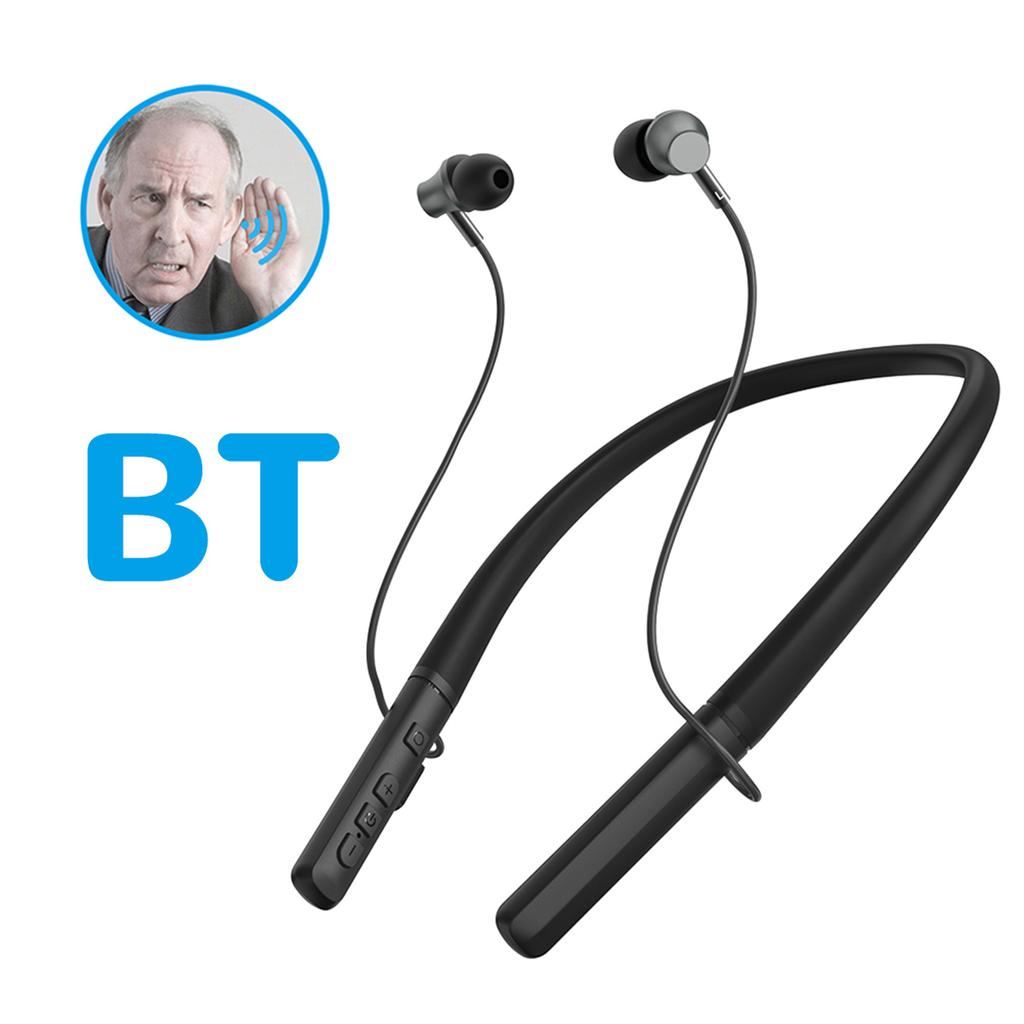 2in1 Neckband BT Wireless Earphones Hearing Aid Rechargeable Earphones and Hearing Aids Noise