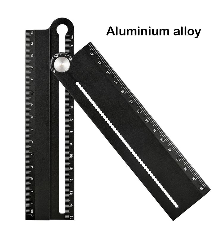 Multifunctional Ruler Protractor Compass Rectangle Parallel Measuring Rolling Tool Angle Ruler Measure Line Thickness Font Size