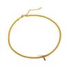 European & American Colorful Zircon Pendant Necklace with 18K Gold-Plated Copper Clavicle Chain - Women's Unique Design YS31