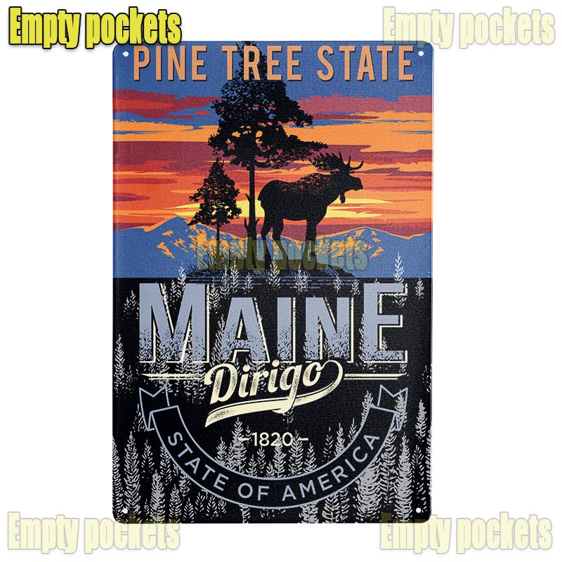 Vintage Metal Plate Kitchen Decoration Tin Sign Retro Decor Deer Garden Decoration Outdoor Forest Animal Posters On the Wall