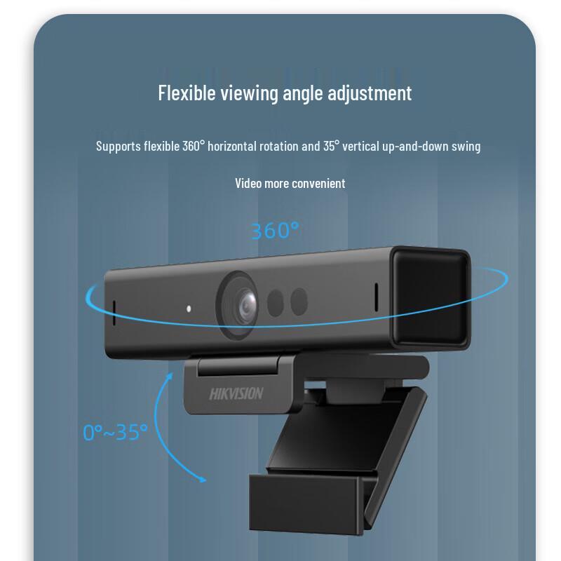 Hikvision 4MP 2K Business Webcam with Auto-Focus and Mic CN plug (adapter included)