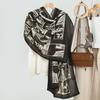 New Fashion Simple Printed Velvet Women's Scarf Autumn and Winter Warm Fashion Thin Large Shawl Decorative Scarf