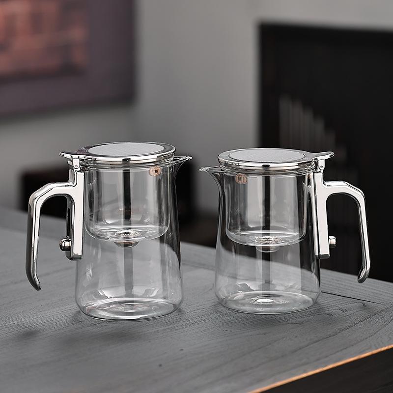 New tea infuser with tea-water separation, magnetic suction cup, heat-resistant glass filter, tea brewing device, kung fu set