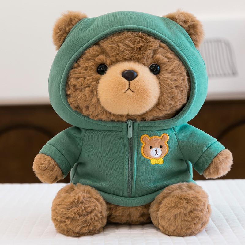 Cute Teddy Bear Plushie Plush Toy Warm Sweater Rose Velvet Children Gift Doll