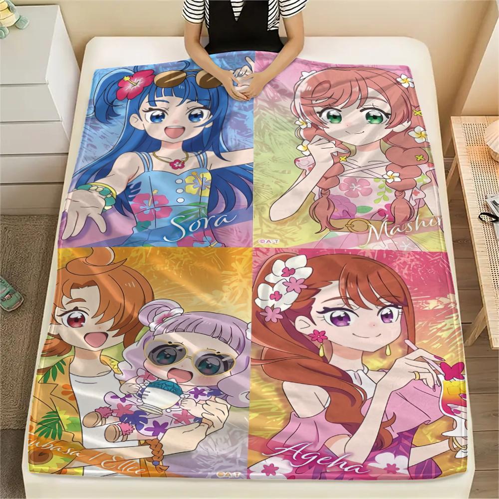 Pretty Cure Retro Style Blanket, Pretty Cure Fan Soft Throw, Perfect Gift.chl