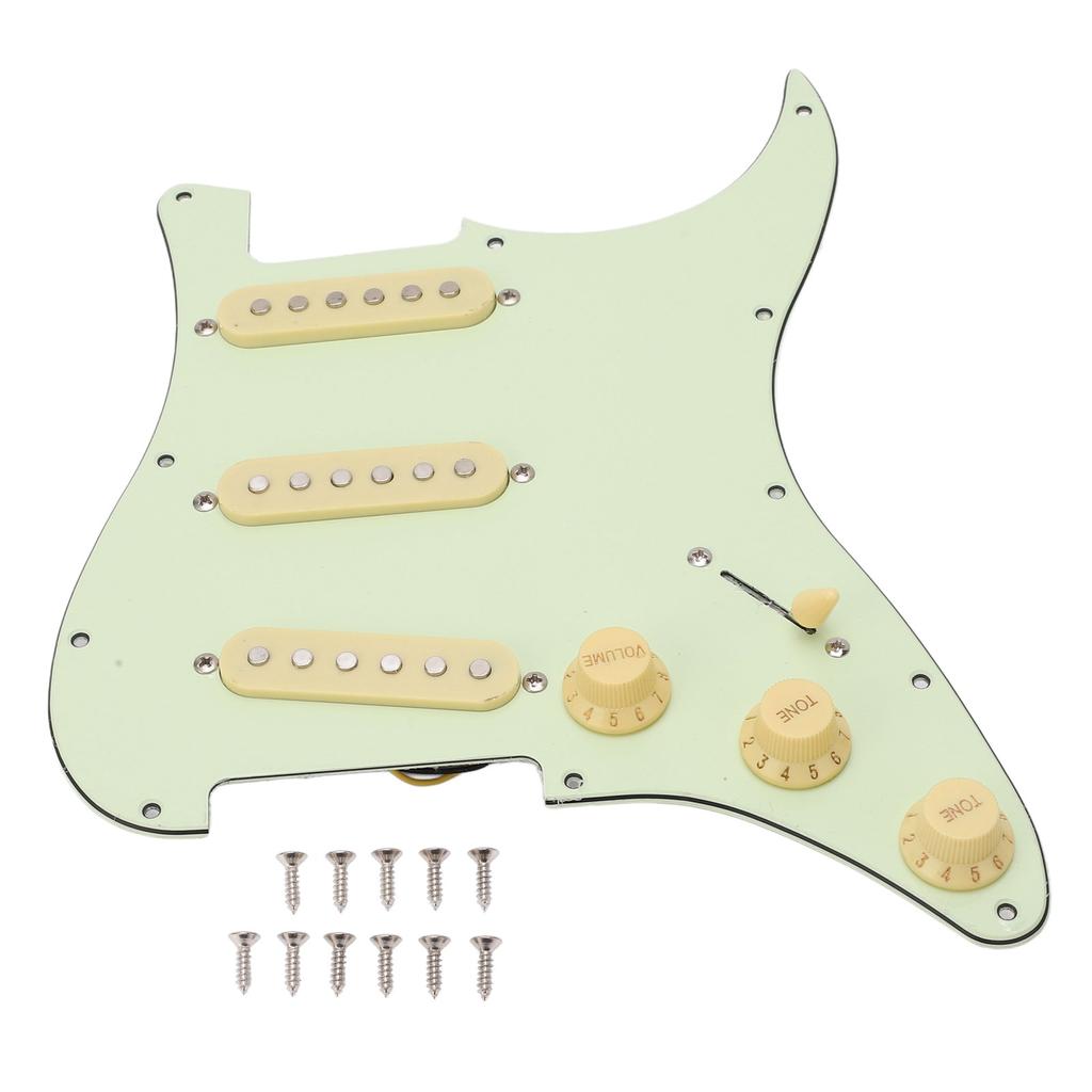 SSS E-Gitarren Schlagbrett Vintage Grün Komplettes Schaltungspanel E-Gitarren Kratzbrett