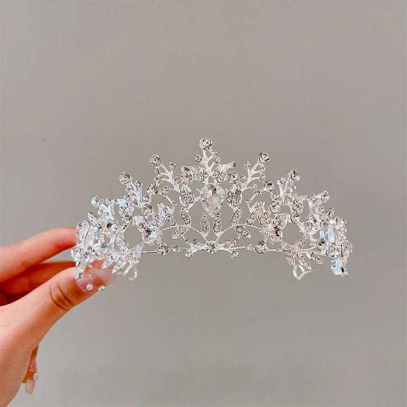 Brilliant Rhinestone Princess Crown Hair Accessories High End Adult Ceremony Birthday Headband Girls Exquisite Headband