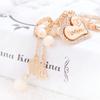 Beads Backpack Pendant Love Heart Interior Accessories Keys Holder Key Ring Bag Pendant Keychains