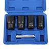 5-piece Set Of Damaged Rusted Nuts Bolt Screws Tire Screw Extractor Anti Slip Sleeve Tool Set 1/2